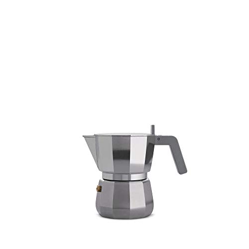 Alessi Moka Espresso Coffee Maker, 3 cups, grey