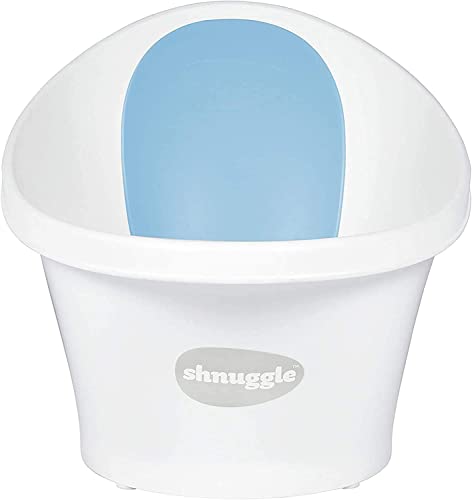 Shnuggle Baby Bath Tub - Compact Support Seat for Newborns, Wash Infants and Make Bath Time Easy, 0-12m, Blue