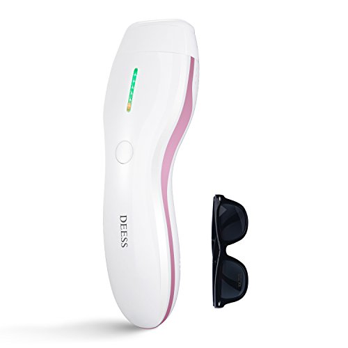 DEESS Permanent Hair Removal Device series 3 plus, 350,000 Flashes Home Laser Hair Removal System, Pink. Corded Design, No Downtime.Cooling Gel is not Required,Gift: Goggles