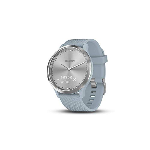 Garmin vívomove HR, Hybrid Smartwatch for Men and Women, Silver/Sea Foam (Renewed)