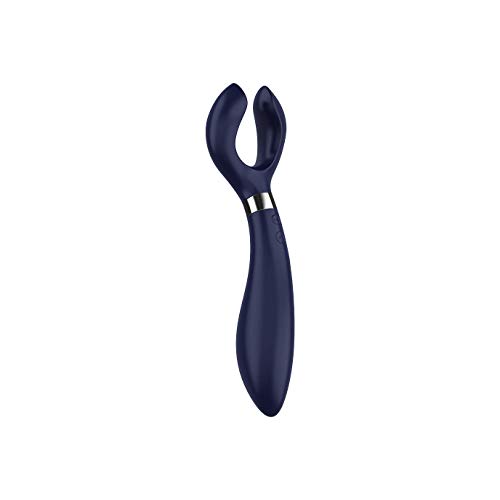 Satisfyer Endless Fun Couple's Vibrator - Multivibrator, Clitoral and G-Spot Stimulation, Partner Toy, Soft Silicone, Rotatable Head, Waterproof, Rechargeable - 29+ Use Applications (Blue)
