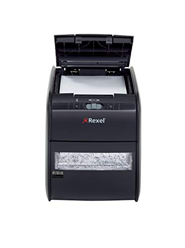 Rexel Auto+ 60X Cross Cut Paper/Credit Card Shredder With 60 Sheet Capacity - Black