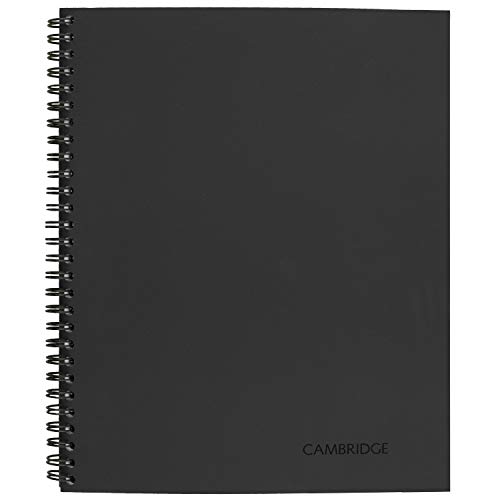 Cambridge Business Notebook, 80 Sheets, Legal Ruled, 8-1/4' x 11', Wirebound, Black (06062)