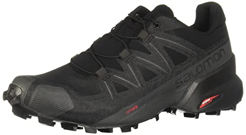 Salomon Men's Speedcross 5 Trail Running Shoes, Black/Black/Phantom, 7 M