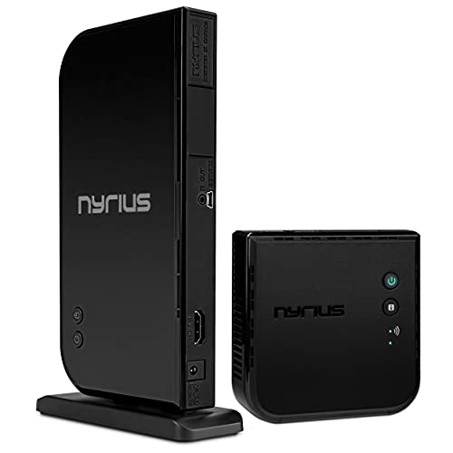Nyrius Aries Home HDMI Digital Wireless Transmitter & Receiver for HD 1080p Video Streaming, Cable Box, Satellite, Bluray, DVD, PS3, PS4, Laptops, PC (NAVS500)