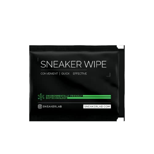 SNEAKER LAB All Purpose Shoe Cleaner Wipes - Safe to Use On Leather, Canvas, Mesh & Various Knits - 12 Individual Wipes Per Pack