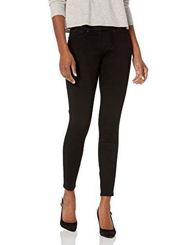 Signature by Levi Strauss & Co. Gold Label Women's Totally Shaping Pull-On Skinny Jeans (Standard and Plus), Noir-Waterless, 10