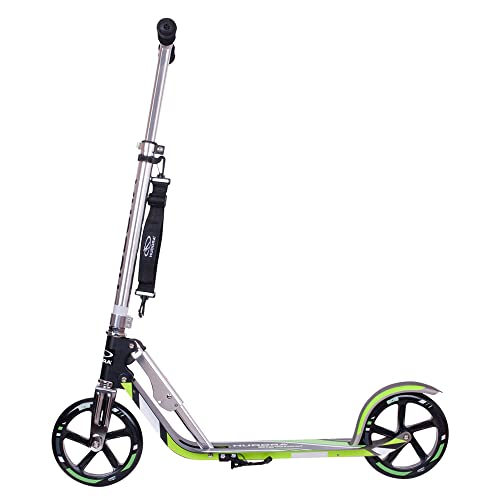 Scooters for Adults - HUDORA Foldable Adult Kick Scooters with Big Wheel Quick-Release Folding System 5 Level Height Adjustable Handlebar Lightweight Aluminum Frame Fold Up Commuter Scooter for Teens