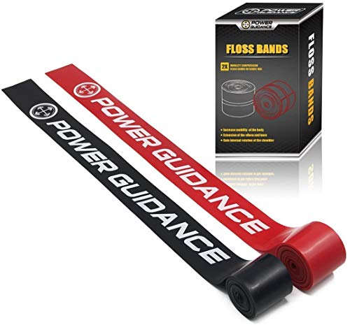 POWER GUIDANCE Muscle Floss Bands - Compression Bands - Mobility & Recovery Bands - for Improving Movement, Increasing Circulation & Reducing Soreness