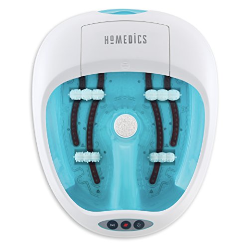 HoMedics Foot Salon Pro Footbath with Heat Boost Power | Massaging Vibration, 4 Pedicure Spa Attachments, Splash Guard | Soothe Tired Muscles, 4 Pressure Node Rollers, Built-In Storage