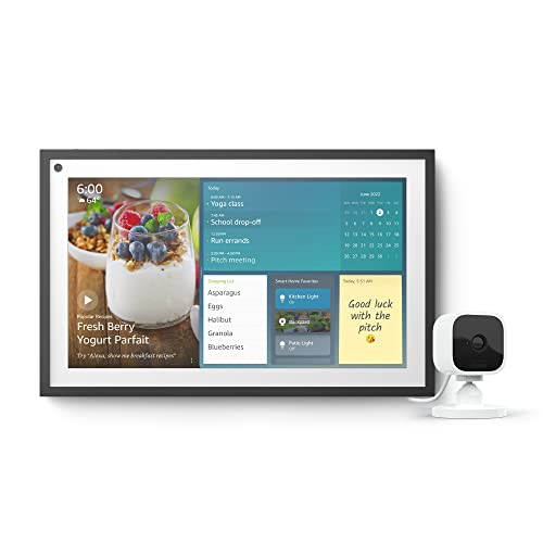 Introducing Echo Show 15 with Blink Mini Indoor Smart Security Camera