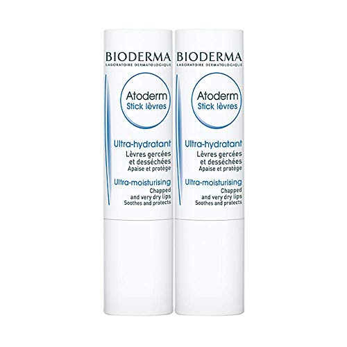 Bioderma - Atoderm - Lip Stick - Hydrating, Soothing and Renewing Lip Stick - for Dry Lips , Pack of 2