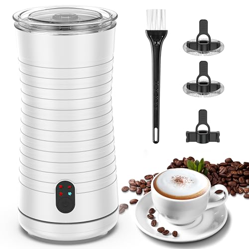 morpilot Automatic Milk Frother Frother Foam Hot/Cold Milk, Automatic Milk Steamer/Frother/Milk Warmer, 4 Functions with Auto Shut-off
