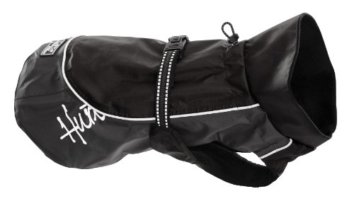 Hurtta Pet Collection Raincoat, 9-Inch Length, 12-14-Inch Neck, 14-18-Inch Chest, Black