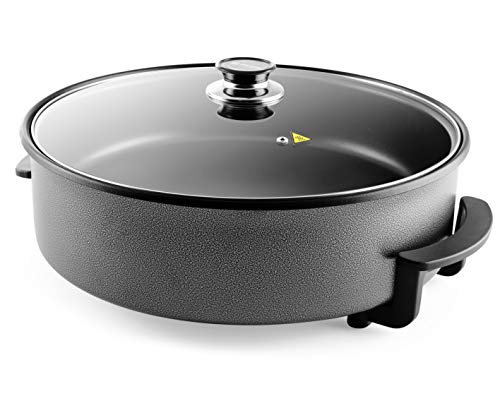 Orbegozo PZ 8100 – Electric Pot with Glass Lid, Non-Stick Coating, Adjustable Thermostat, 40 cm Diameter, 1500 W