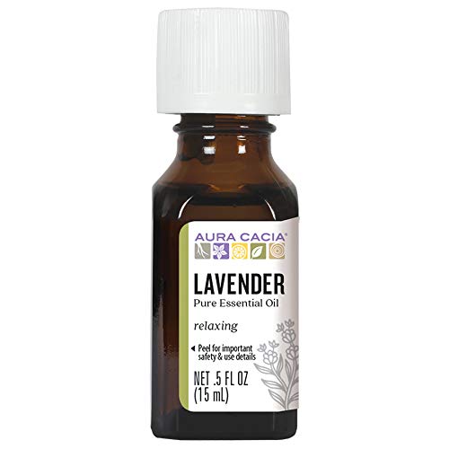 Aura Cacia 100% Pure Lavender Essential Oil | GC/MS Tested for Purity | 15 ml (0.5 fl. oz.) | Lavandula angustifolia