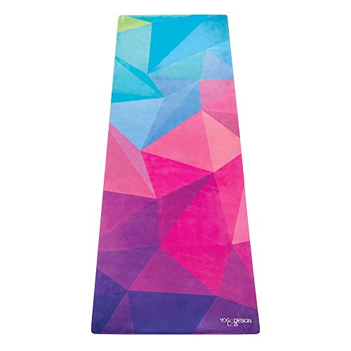 YOGA DESIGN LAB | The Combo Yoga Mat | 2-in-1 Mat+Towel | Eco Luxury | Ideal for Hot Yoga, Power, Bikram, Ashtanga, Sweat | Studio Quality | Includes Carrying Strap! (YDL-Geo-US, 3.5mm)