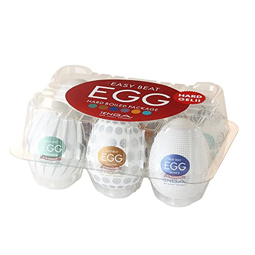 Tenga Easy Beat Egg Male Masturbator, Hard-Boiled Eggs Variety Pack for Men Pleasure and Masturbation Massager, EGG-VP6(2) 6 Counts
