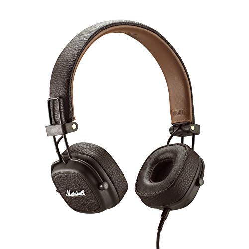 Marshall Major III Wired On-Ear Headphone, Brown - New, 6.3 x 6.3 x 3.4 in (4092184)
