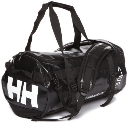 Helly Hansen Classic Duffel Bag with Backpack Straps, 990 Black, 90-Liter (X-Large)