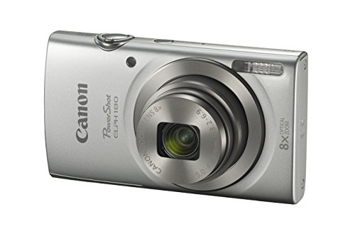 Canon PowerShot ELPH 180 Digital Camera w/ Image Stabilization and Smart AUTO Mode (Silver), 0.90in. x 3.70in. x 2.10in. - 1093C001