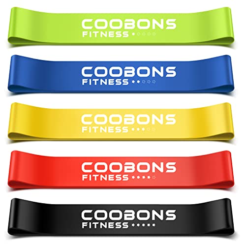 Resistance Bands for Women and Men - Exercise Loop Bands for Yoga, Pilates, Rehab, Fitness and Home Workout, 5 Set of Strength Bands for Booty(5~40LBS)