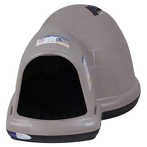 Petmate Indigo Dog House (Igloo Dog House, Made in USA with 90% Recycled Materials, All-Weather Protection Pet Shelter) for XL Dogs -90 to 125 pounds