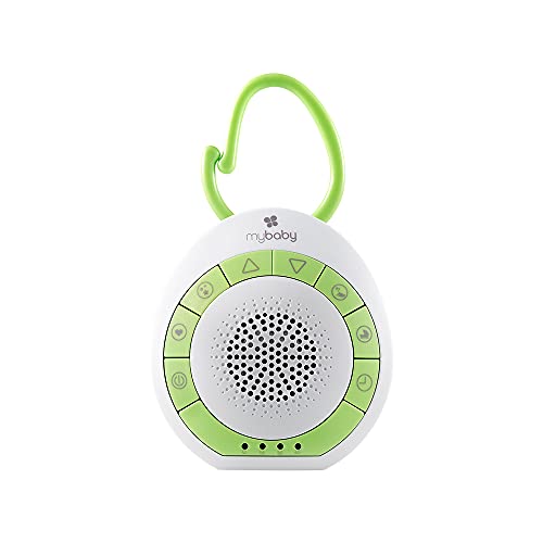 MyBaby SoundSpa On-The-Go-Portable White Noise Machine, 4 Soothing Sounds with 15, 30, and 45-Minute Auto Shutoff, Integrated Clip for Easy Transport, Giftable, Small and Lightweight, by HoMedics