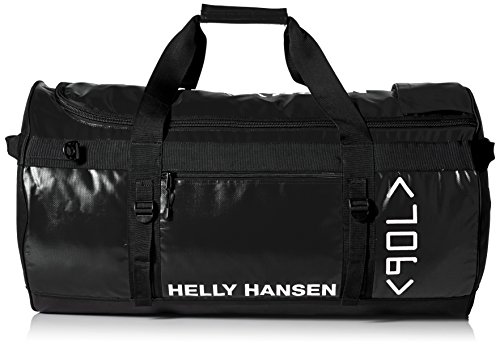 Helly Hansen Classic Duffel Bag with Backpack Straps, 990 Black, 90-Liter (X-Large)