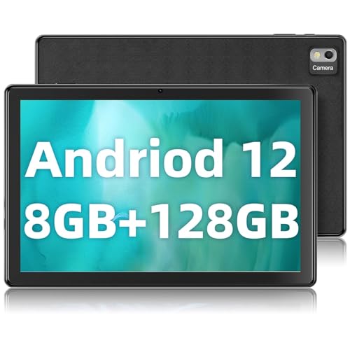 SGIN Tablet, 10 Inch Android 12 Tablets Computer, 8GB RAM 128GB ROM with MTK Octa-Core 2.0Ghz Processor, 1982 * 1200 HD IPS Srceen, 5MP+8MP Camera, WiFi, Bluetooth, 6000mAh