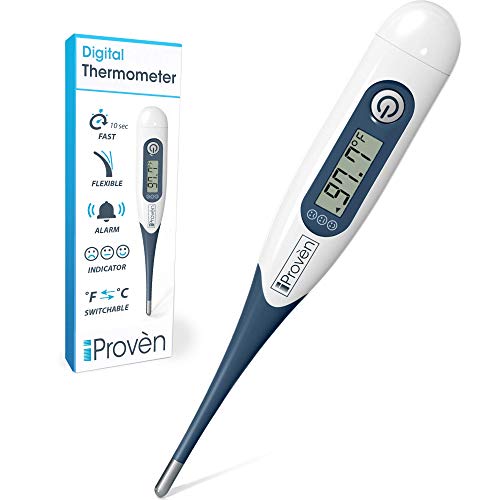 iProven Dt-R1221AWG Medical Thermometer, Oral & Rectal Thermometer with Fever Indicator