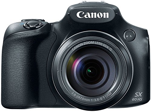 Canon Powershot SX60 16.1MP Digital Camera 65x Optical Zoom Lens 3-inch LCD Tilt Screen (Black)