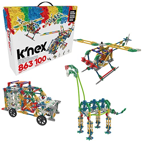K’NEX Imagine: 100 Model Building Set – 863 Pieces, STEM Learning Creative Construction Model for Ages 7-10, Interlocking Engineering Toy for Boys & Girls, Adults - Amazon Exclusive