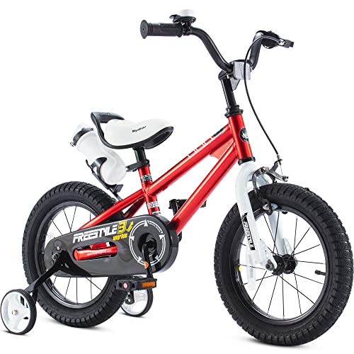 Royalbaby Kids Bikes 12' 14' 16' 18' Avaliable, BMX Freestyle Bikes, Boys Bikes, Girls Bikes, Best Gifts for Kids. (Red, 14 Inch)
