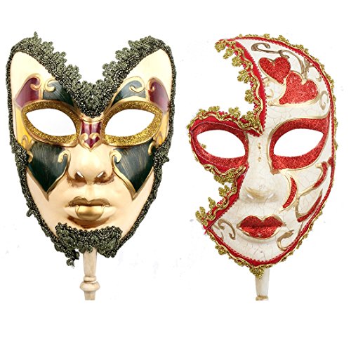 YU FENG One Pair Couple's Gorgeous Venetian Masquerade Masks Party Costumes Accessory