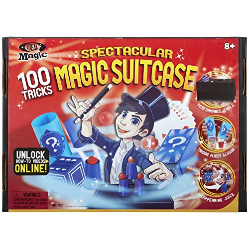 Ideal Magic Spectacular Magic Suitcase, Easy Way to Learn Magic Tricks with Props, Perfect for Beginner Magicians, Over 100 Tricks, For Ages 8 and up