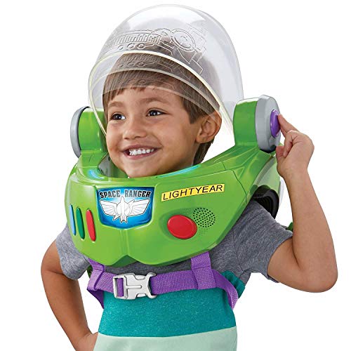 Disney Pixar Toy Story 4 Buzz Lightyear Toy Astronaut Helmet for Role-play Movie Action with Jetpack, Lights, Authentic Phrases and Sounds [Amazon Exclusive], Multi