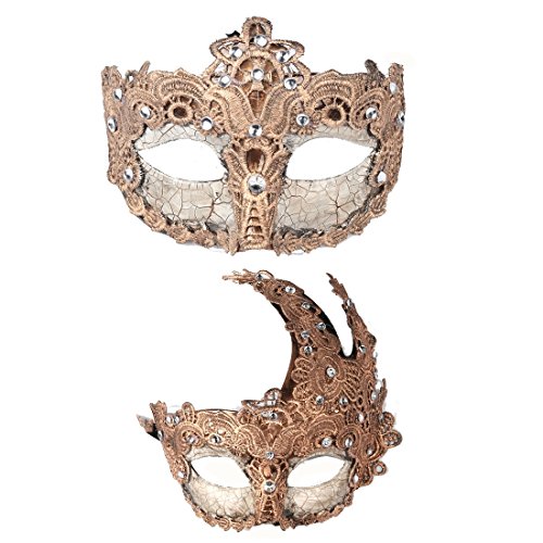 2pcs Venetian Masquerade Prom Party Masks Costumes Party Accessory