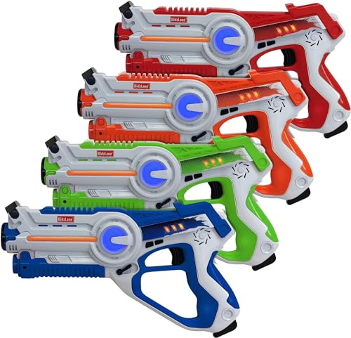 4-Player Laser Tag Guns Set - Indoor/Outdoor Lazer Tag Play Toys for Kids and Teens Ages 8-12
