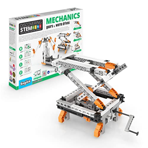 Engino- STEM Toys, Construction Toys for Kids 9+, Mechanics Gears & Worm Drives, STEM Building Toys, Educational Toys, Gifts for Boys & Girls (12 Model Options)