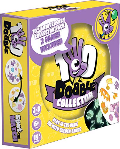 Asmodee Editions ASMDOBCO10EN Dobble 10th Anniversary Collector Edition, Mixed Colours