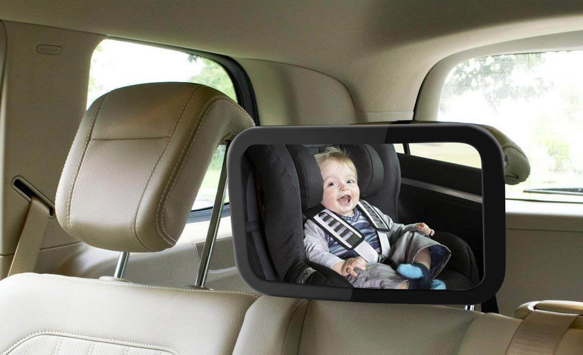 Juego de espejos de coche para bebé, retrovisores y reposacabezas - Vista  amplia para una mejor viabilidad - Seguridad de asiento resistente a los
